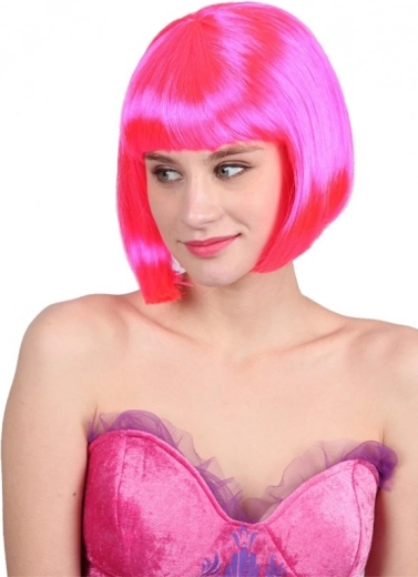 Perruque rose royal pour enfants