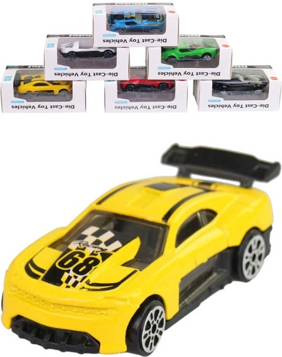 Voiture de course en métal type Formule à l’échelle 1:64, en boîte avec fenêtre - 1 pièce