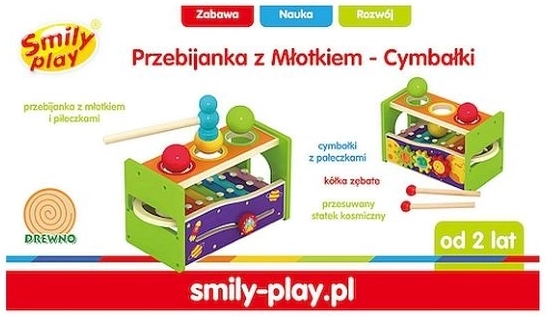 Zatloukačka en bois Smilp avec marteau et xylophone
