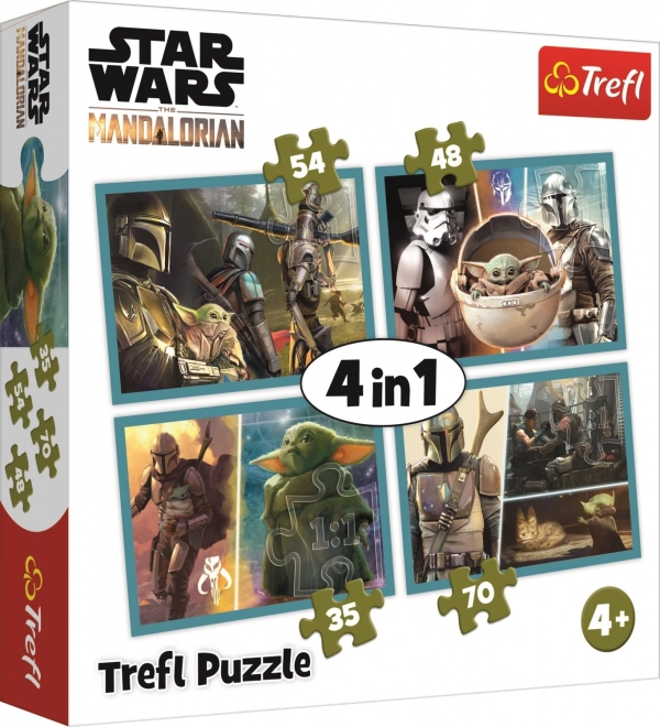 Puzzle 4-en-1 MANDALORIAN et son univers (35–70 pièces) TREFL