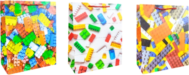 Sac cadeau taille L – motifs assortis