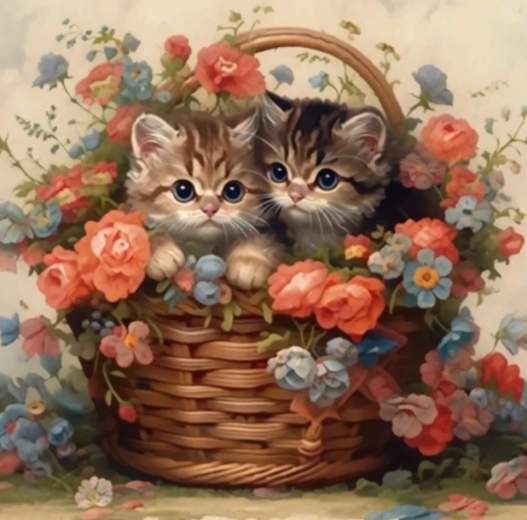 Norimpex peinture diamant chatons dans un panier 30 × 40 cm