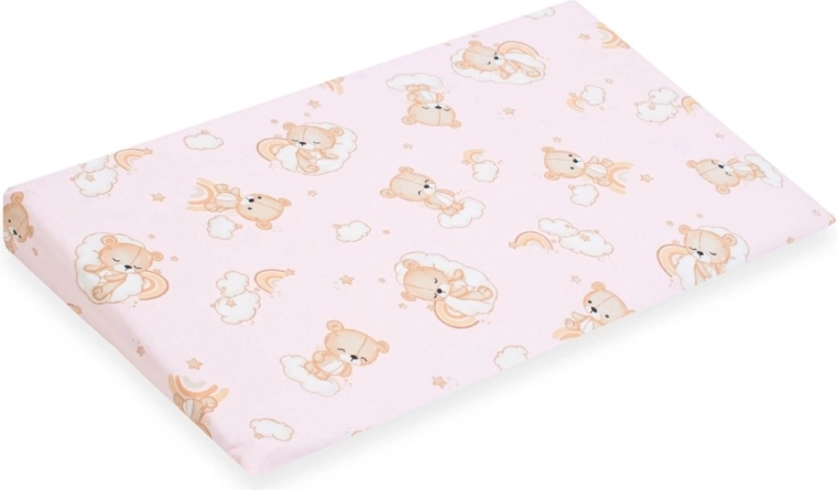 Housse pour oreiller wedge bébé 59 × 37 cm ours rose