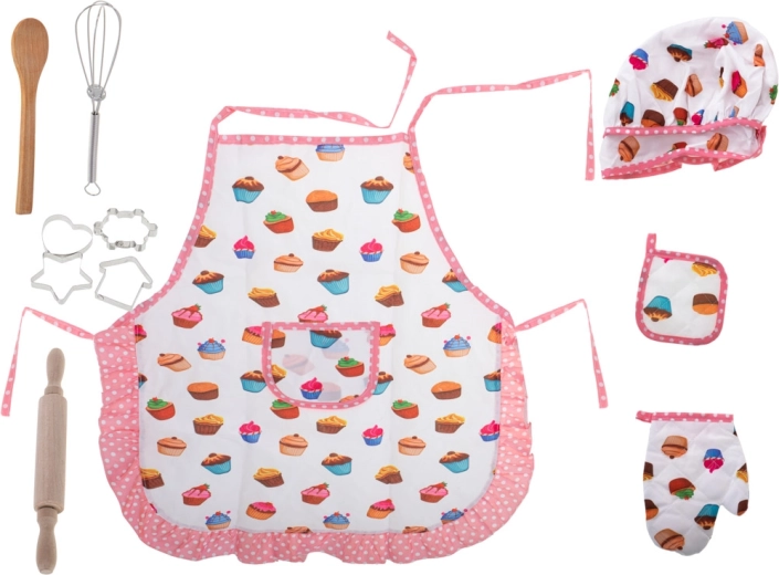 Ensemble de cuisine pour enfants avec toque, tablier et ustensiles