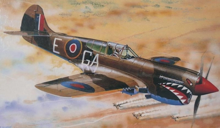 Modèle d'avion Curtiss P-40K Kittyhawk Mk. III 1/72