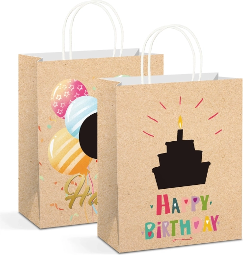 Sac cadeau en papier Kraft pour bouteille - 1 pièce