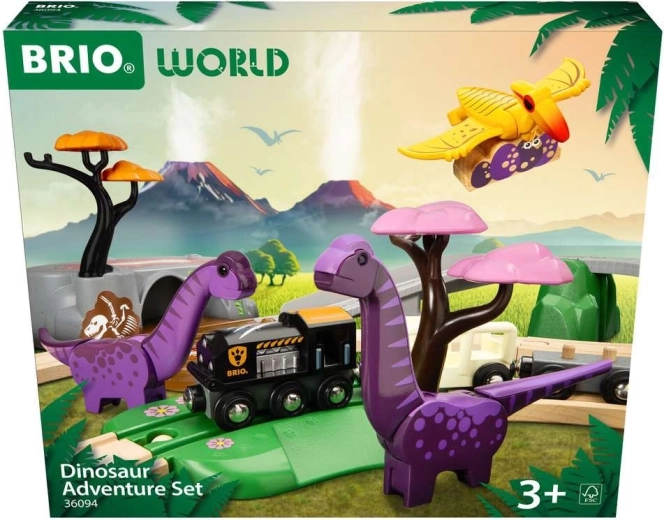 Circuit de train Brio Aventure avec les dinosaures