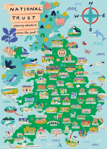 Puzzle GIBSONS National Trust – À travers le pays, 1000 pièces