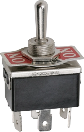 Interrupteur à levier DPDT ON-OFF-ON 10 A 250 V
