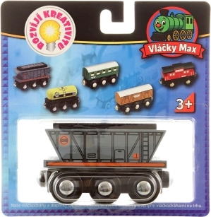 Wagon de marchandises en bois Maxim avec charbon