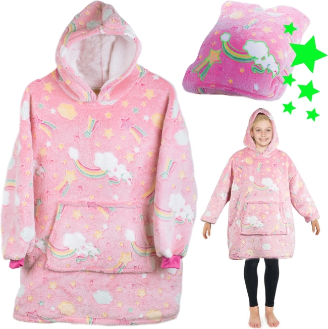 Couverture éclairante chaude à capuche pour enfants
