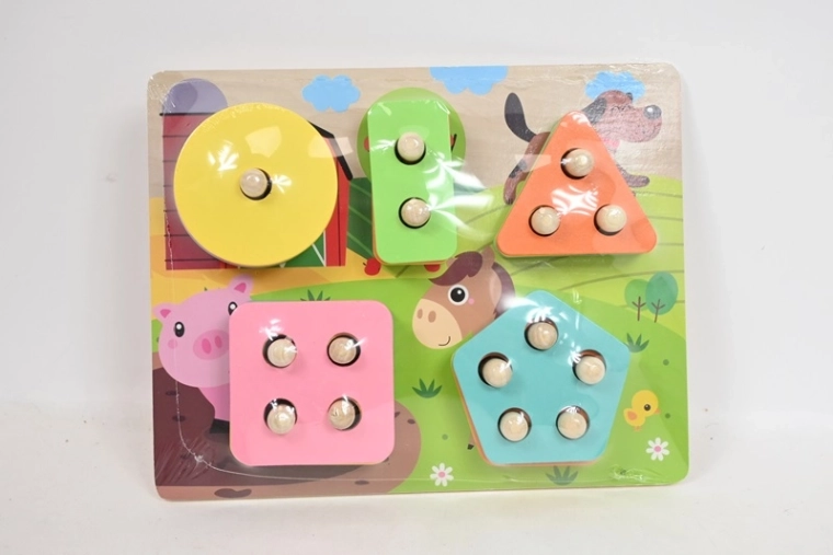Jouet d'encastrement en bois de formes géométriques SmilyPlay