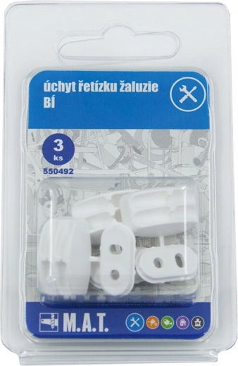 Support de chaîne pour stores – blanc, lot de 3 pièces