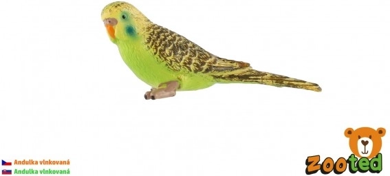 Figurine en plastique perruche ondulée 9 cm