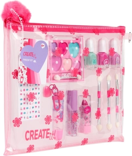 Trousse transparente pratique à motifs floraux