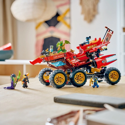 Détails d’action : roues dorées, cockpit et lanceur