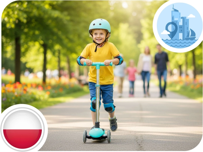 Structure stable à trois roues avec direction par inclinaison