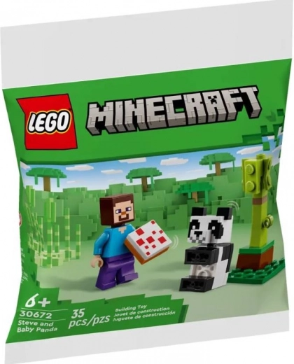Jeu de construction Minecraft Steve et petit panda