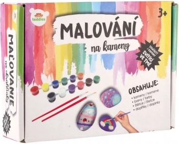 Peinture sur pierres fluorescentes – kit créatif avec peintures et pinceaux
