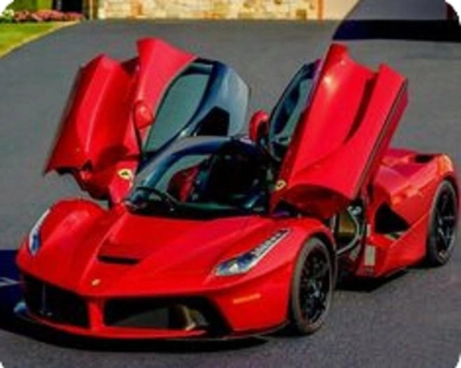 Mosaïque diamant – voiture rouge