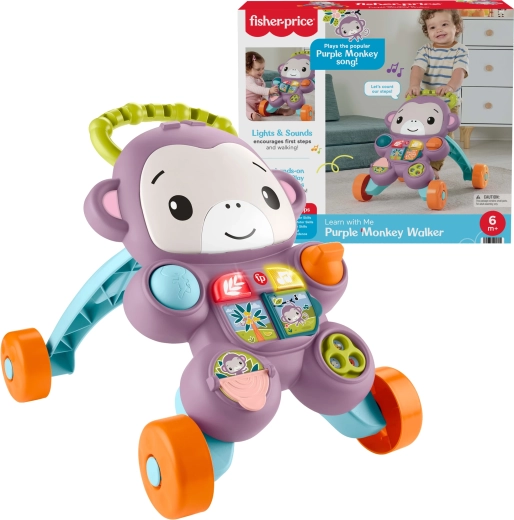 Trotteur interactif Fisher-Price avec petit singe violet