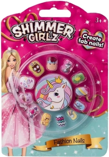 Ongles autocollants pour enfants press‑on (12 pièces)