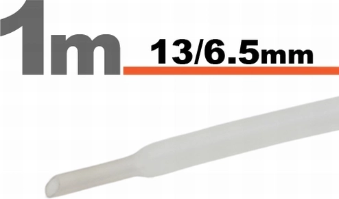 Gaine thermorétractable transparente 13/6,5 mm