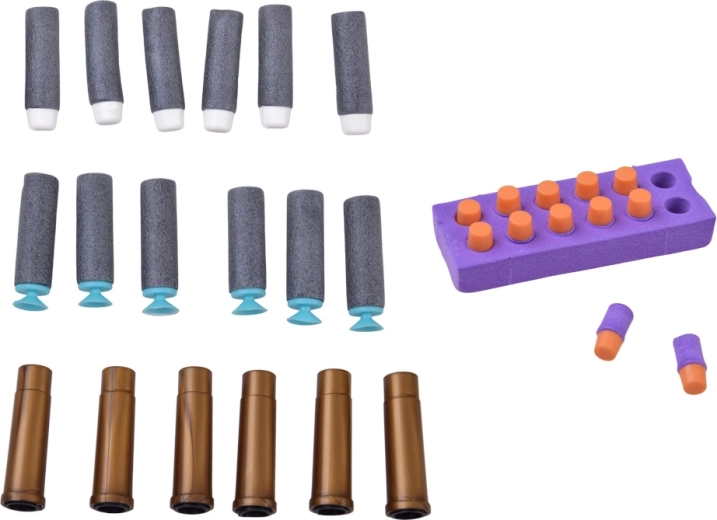 Deux types de projectiles en mousse