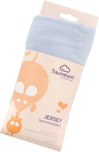 Drap-housse jersey Träumeland 40 × 90 cm bleu clair