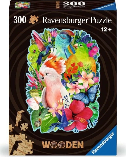 RAVENSBURGER Puzzle en bois découpé au contour Oiseaux magnifiques 300 pièces