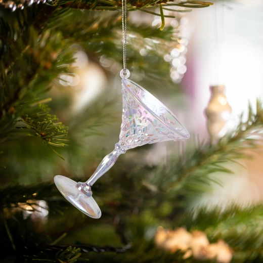 Décoration de Noël acrylique irisée en forme de flocon de neige