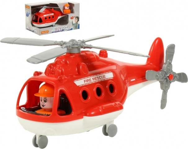Hélicoptère Alfa des pompiers pour enfants à partir de 3 ans