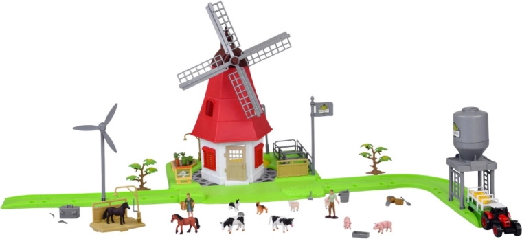 Moulin à deux niveaux avec ailes rotatives