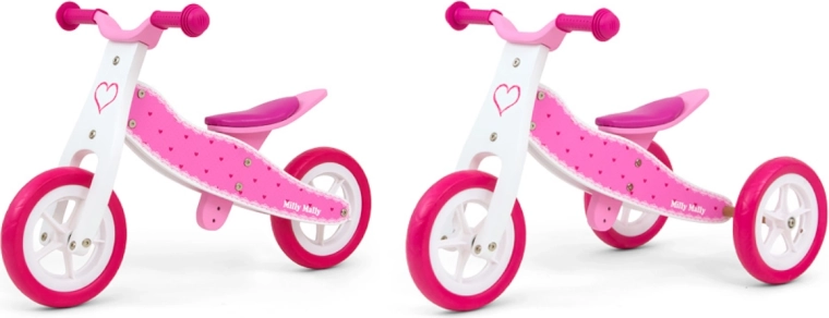Milly Mally draisienne 2 en 1 cool hearts - 1 pièce