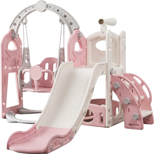 Toboggan enfant autoportant avec échelle et balançoire