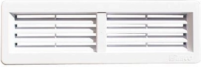 Grille d’aération 220 × 55 mm blanche