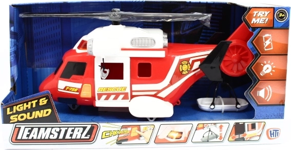 Hélicoptère de secours des pompiers Teamsterz avec lumières et sons