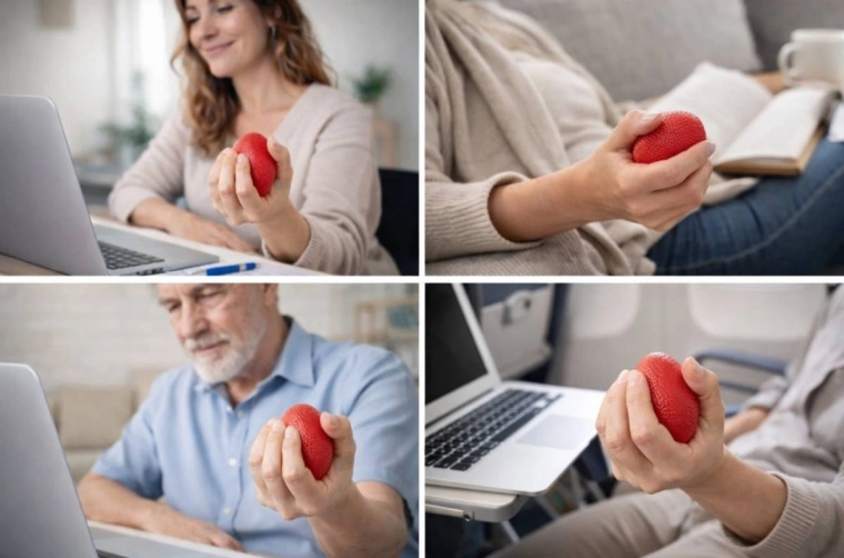 Accessoire pour la rééducation et le relâchement des tensions au cours de la journée
