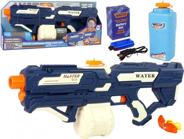 Grande pistolet à eau électrique rechargeable Portée 9 m 1000 ml