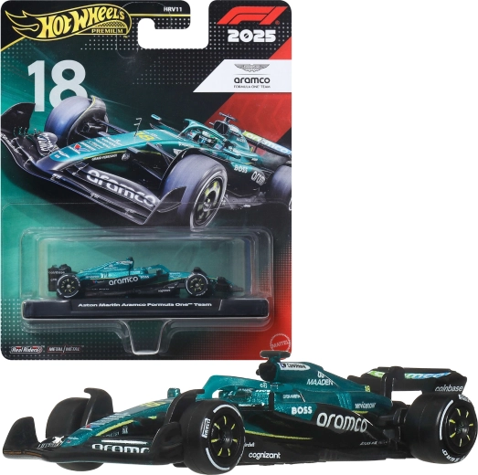 Hot Wheels Premium Formule 1 Aston Martin Aramco Lance Stoll #18 - 1 pièce