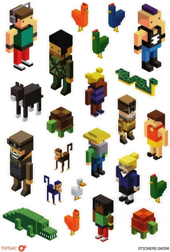 Autocollants PixelArt Topgal