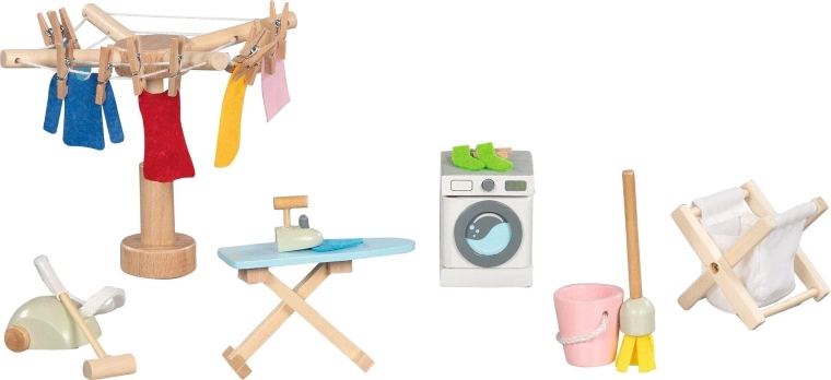 Ensemble riche pour jouer à la lessive et au ménage