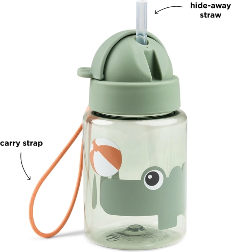 Done by Deer bouteille avec paille Playground verte 280 ml