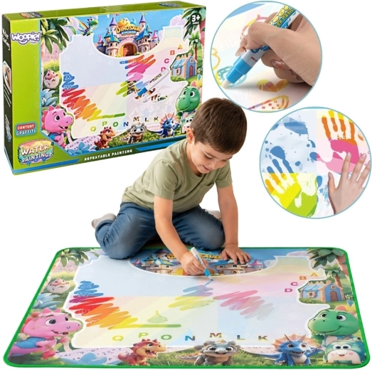 Tapis de dessin à l’eau Woopie avec dinosaures et accessoires