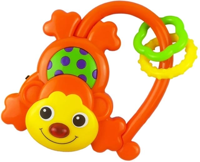 Hochet pour bébé avec son Baby Mix singe orange