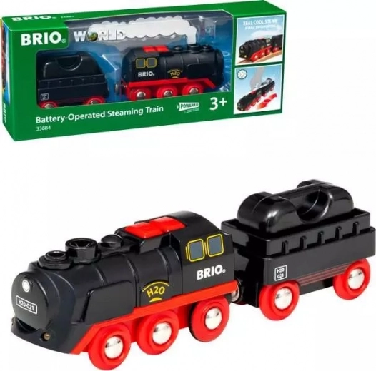 Coffret de train à vapeur en bois à piles
