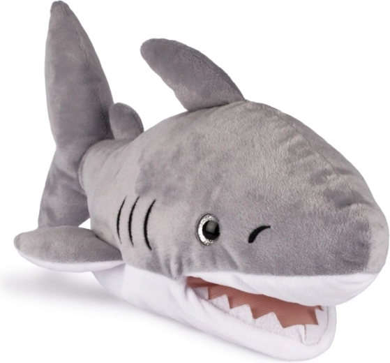 Doudou Histoire d'Ours marionnette en peluche requin gris 30 cm
