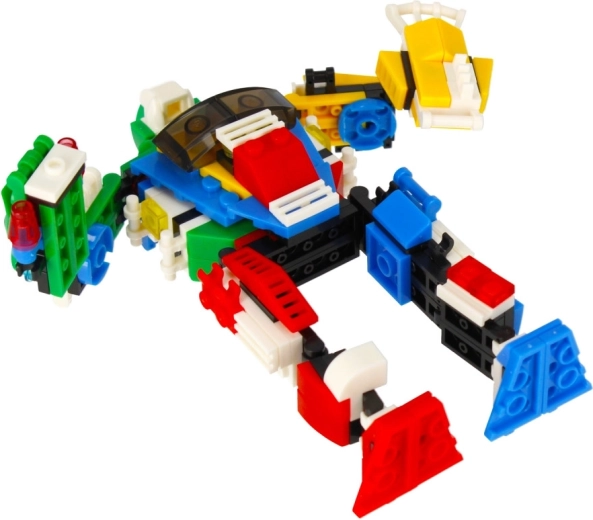 Construction créative avec des pièces colorées