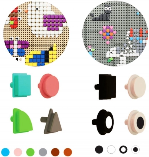 Pièces géométriques Masterkidz pour tableau STEM – 256 pièces