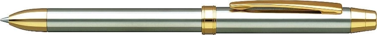 Stylo multifonction Penac Multisync argenté avec éléments dorés